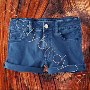 AEO Bright Indigo Blue Hi-Rise Shortie Shorts